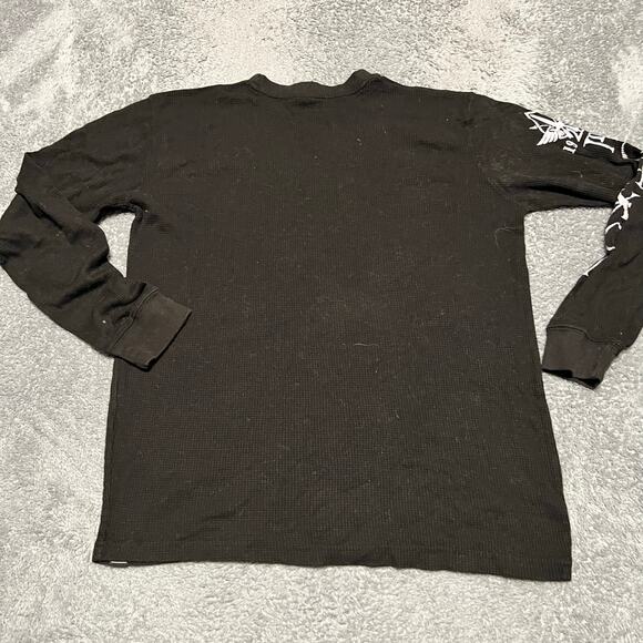 Vintage Y2K Southpole Waffle-knit Thermal Long-sleeve Graphic Shirt Mens Large - Picture 3 of 7